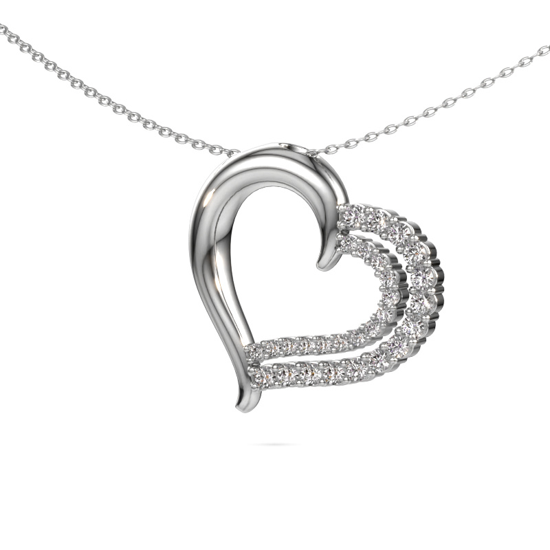 Image of Necklace Kandace 585 white gold Diamond 0.56 crt