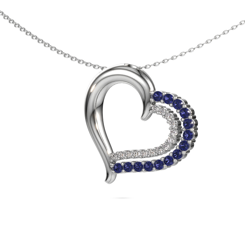 Image of Necklace Kandace 585 white gold Sapphire 1.9 mm