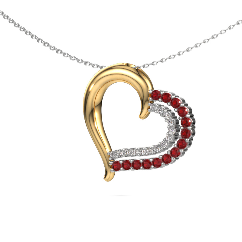 Image of Necklace Kandace 585 gold Ruby 1.9 mm