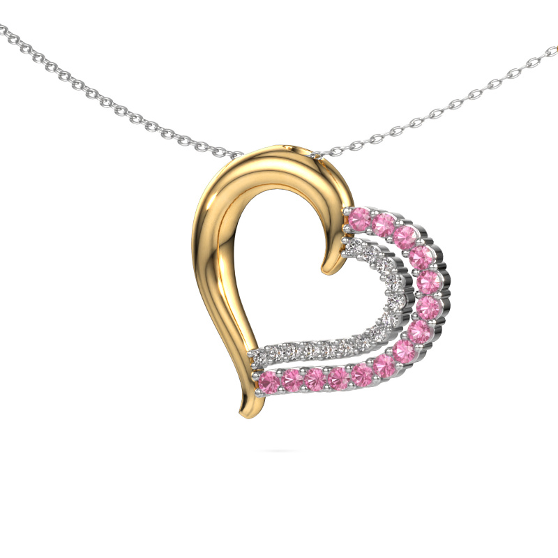Image of Necklace Kandace 585 gold Pink sapphire 1.9 mm