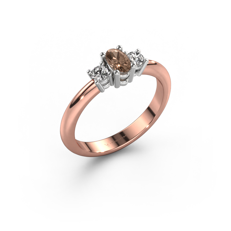 Bild von Verlobungsring Karie 585 Roségold Braun Diamant 0.39 crt