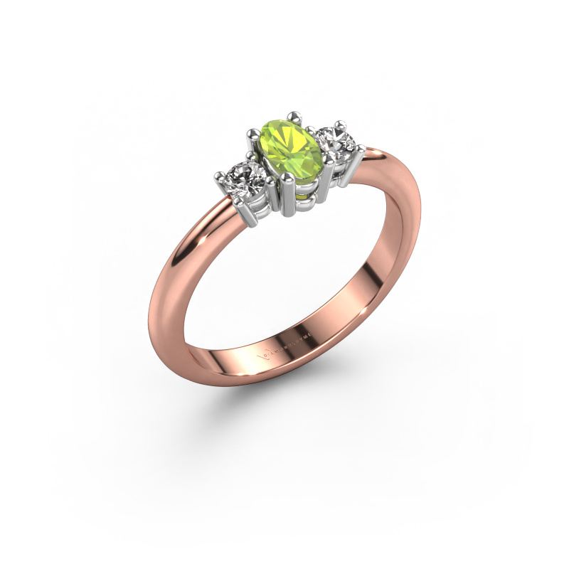 Bild von Verlobungsring Karie 585 Roségold Peridot 5x3 mm