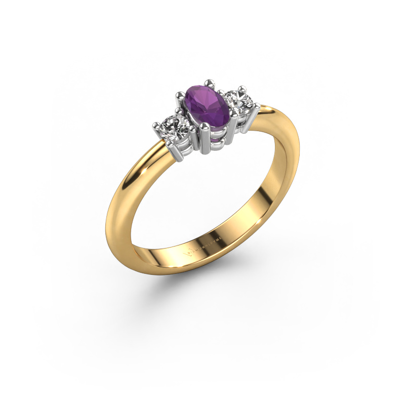 Image of Engagement ring Karie 585 gold Amethyst 5x3 mm