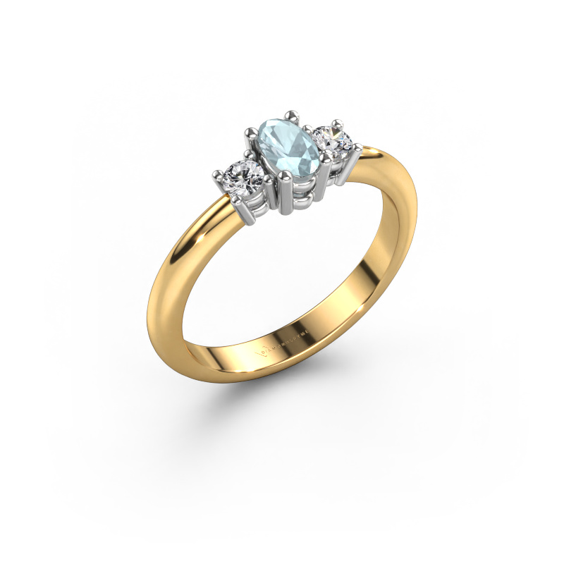 Image of Engagement ring Karie 585 gold Aquamarine 5x3 mm