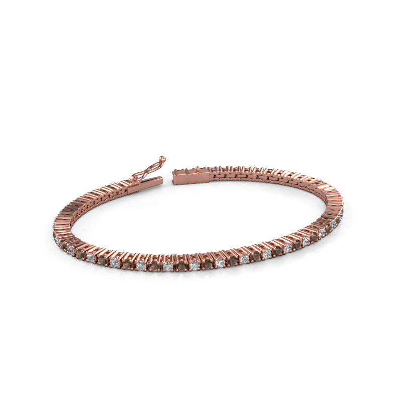 Bild von Tennisarmband Karin 2.4 mm 585 Roségold Rauchquarz 2.4 mm