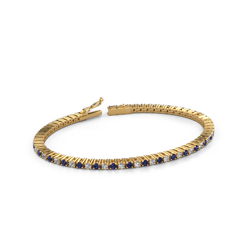 Image of Tennis bracelet Karin 2.4 mm 585 gold Sapphire 2.4 mm