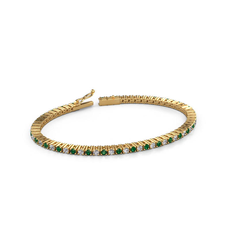 Image of Tennis bracelet Karin 2.4 mm 585 gold Emerald 2.4 mm