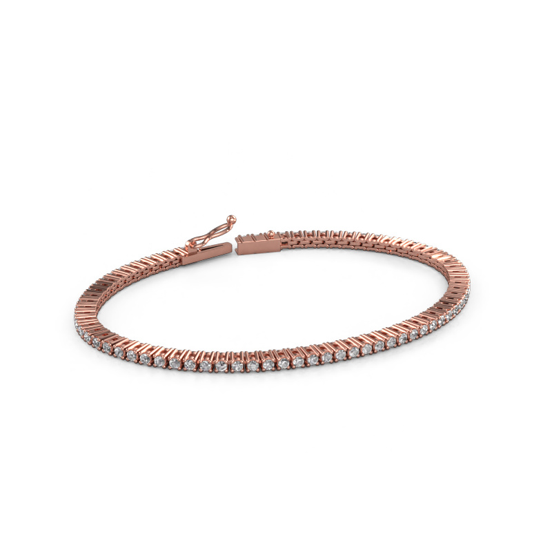 Image of Tennis bracelet Karin 2 mm 585 rose gold Zirconia 2 mm