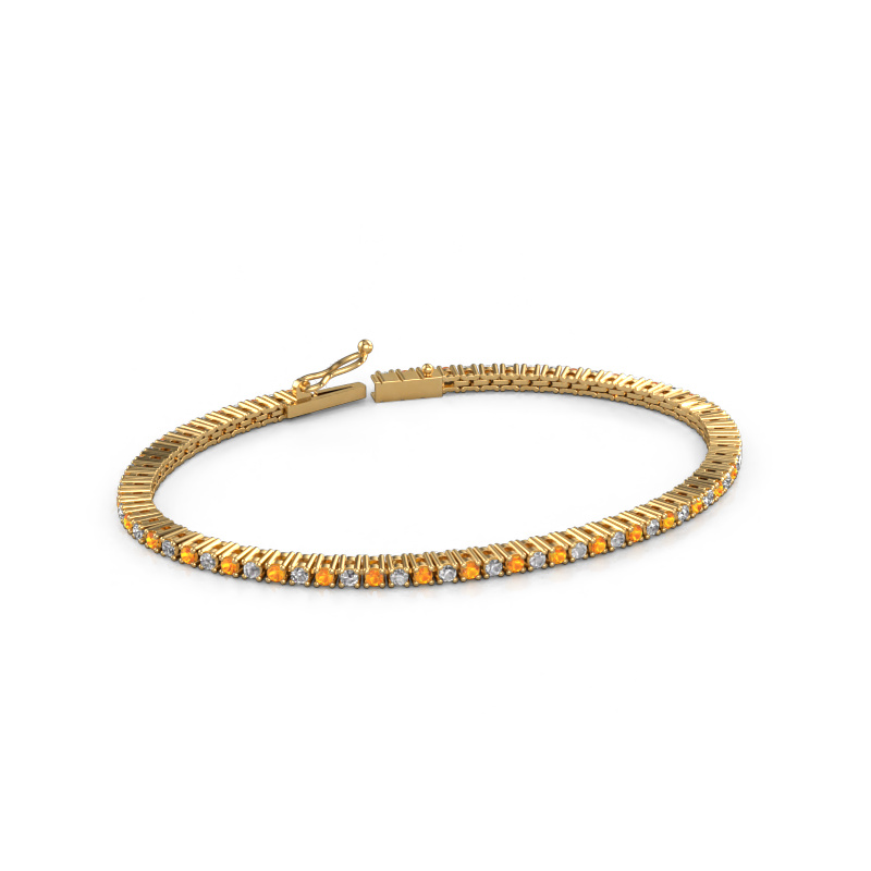 Image de Bracelet tennis Karin 2 mm 585 or jaune Citrine 2 mm