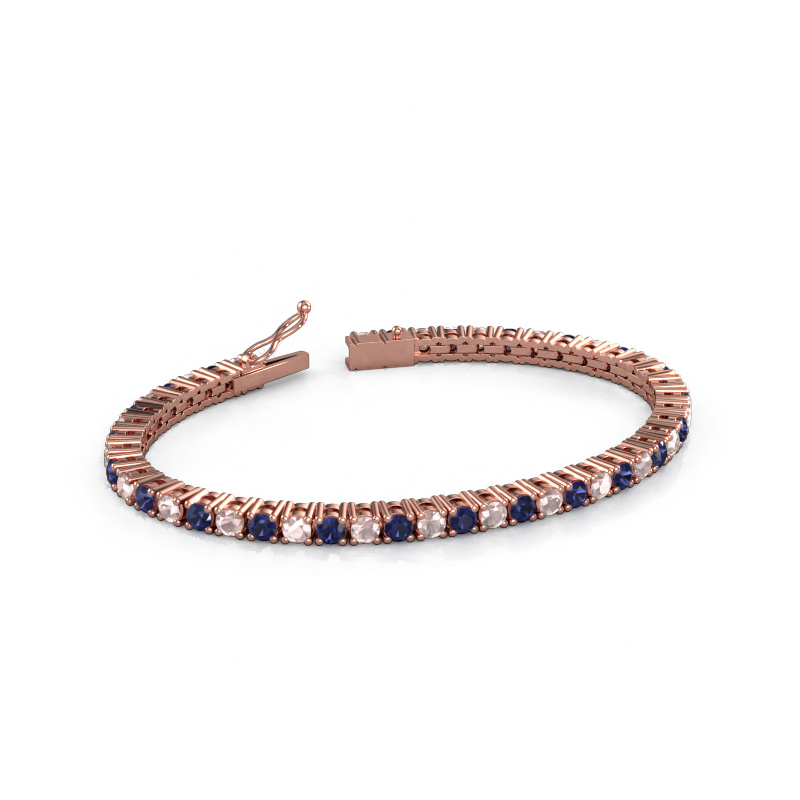 Bild von Tennisarmband Karin 3.5 mm 585 Roségold Morganit Champagner 3.5 mm