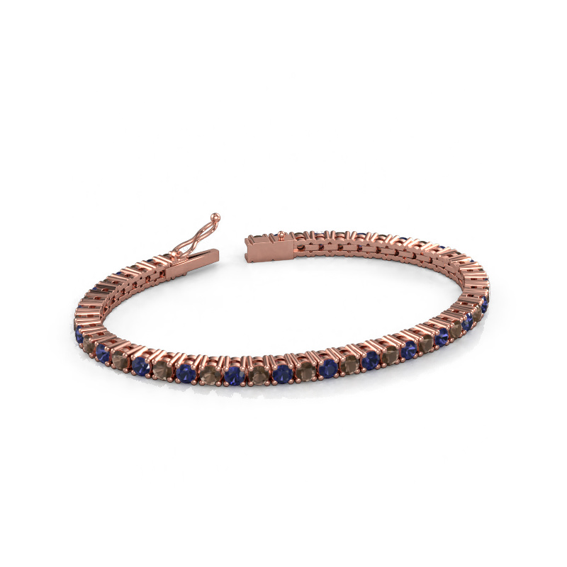 Bild von Tennisarmband Karin 3.5 mm 585 Roségold Rauchquarz 3.5 mm