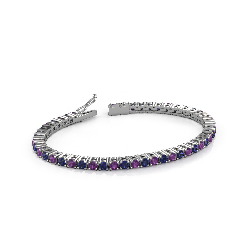 Bild von Tennisarmband Karin 3.5 mm 585 Weißgold Amethyst 3.5 mm
