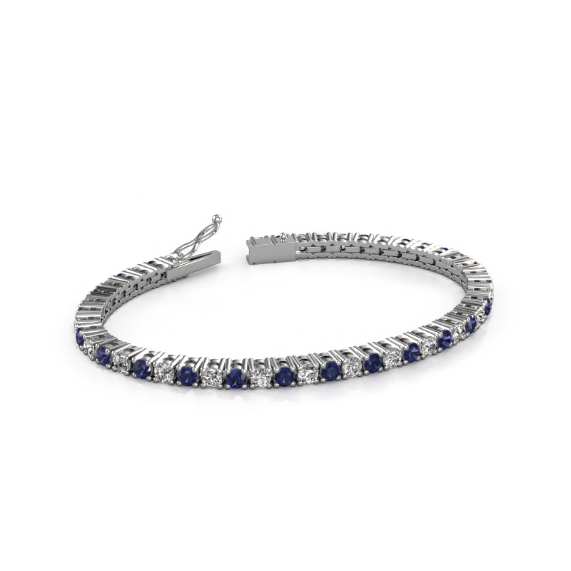 Image of Tennis bracelet Karin 3.5 mm 585 white gold Lab grown diamond 4.32 crt