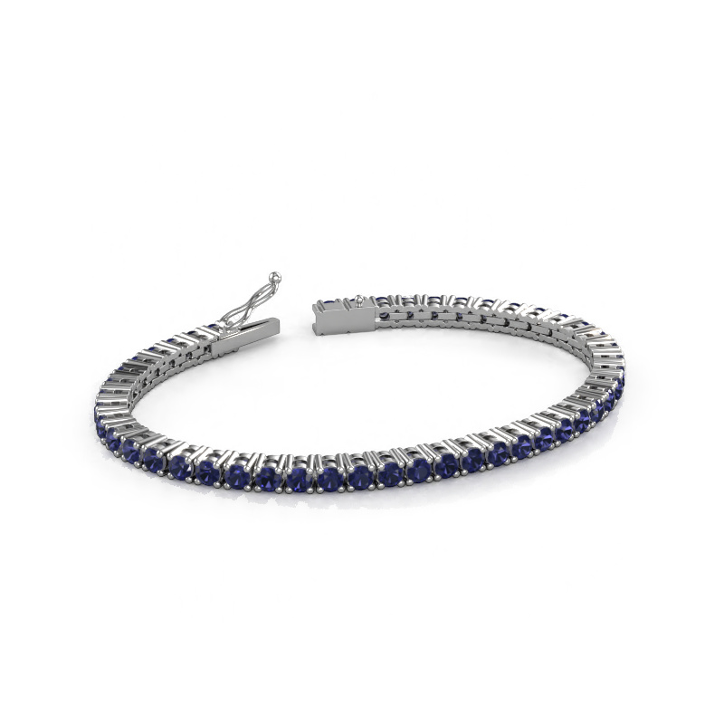 Image of Tennis bracelet Karin 3.5 mm 585 white gold Sapphire 3.5 mm