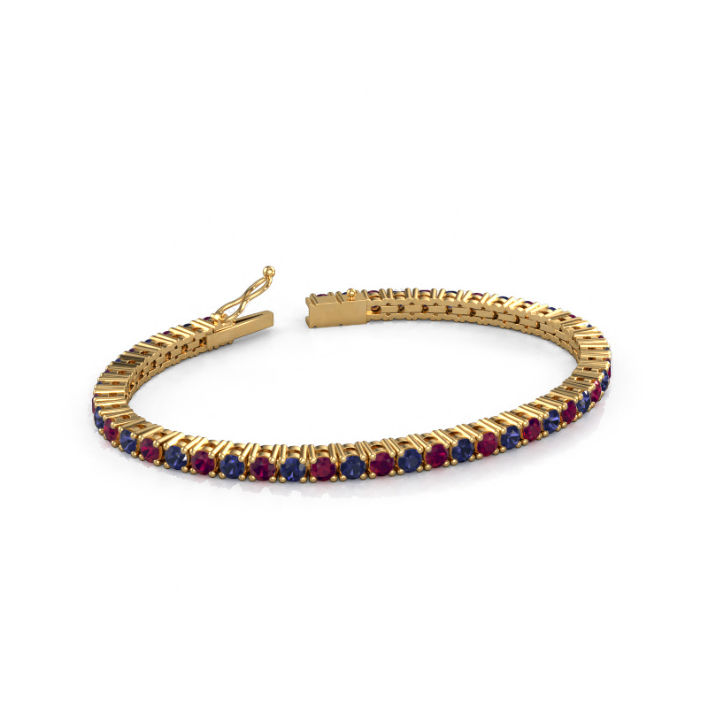 Image de Bracelet tennis Karin 3.5 mm 585 or jaune Rhodolite 3.5 mm