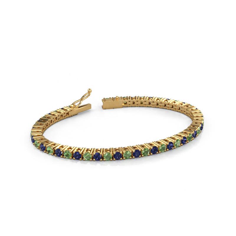 Bild von Tennisarmband Karin 3.5 mm 585 Gold Turmalin grün 3.5 mm