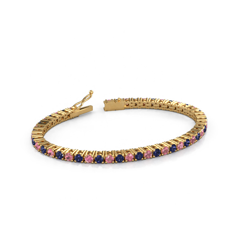 Image of Tennis bracelet Karin 3.5 mm 585 gold Tourmaline pink 3.5 mm