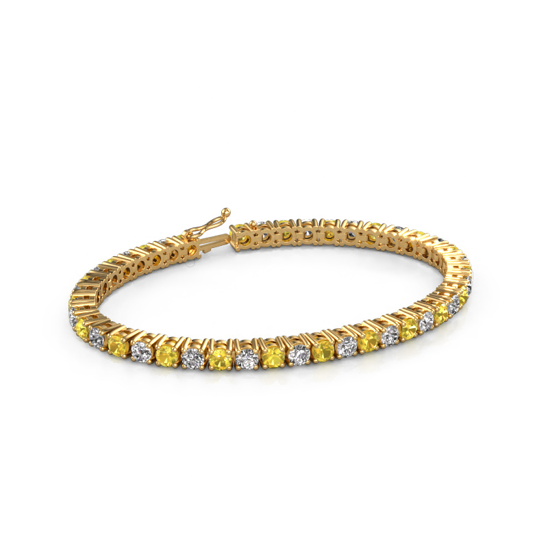 Image of Tennis bracelet Karin 4 mm 585 gold Yellow sapphire 4 mm