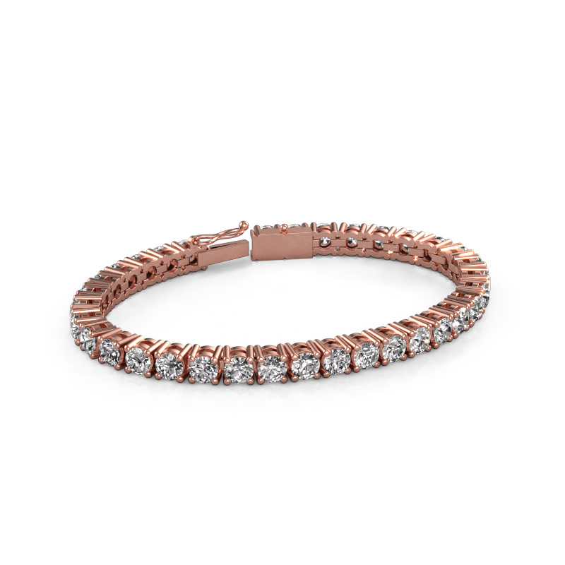 Image of Tennis bracelet Karin 5 mm 750 rose gold Lab-grown diamond 17.00 crt