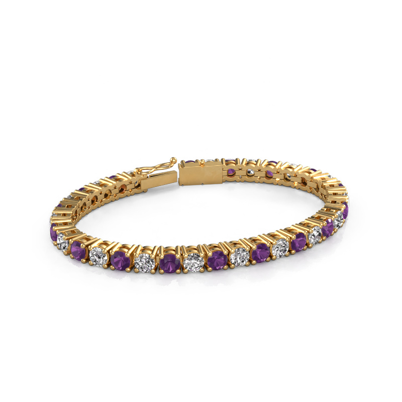 Image of Tennis bracelet Karin 5 mm 750 gold Amethyst 5 mm