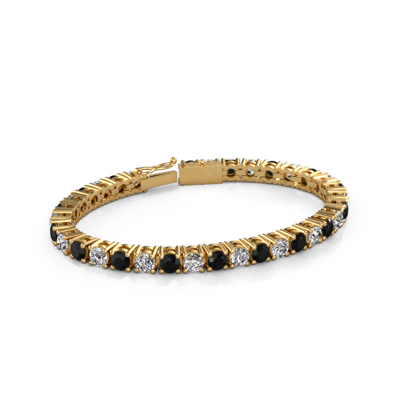 Image de Bracelet tennis Karin 5 mm 750 or jaune Diamant noir 18.70 crt