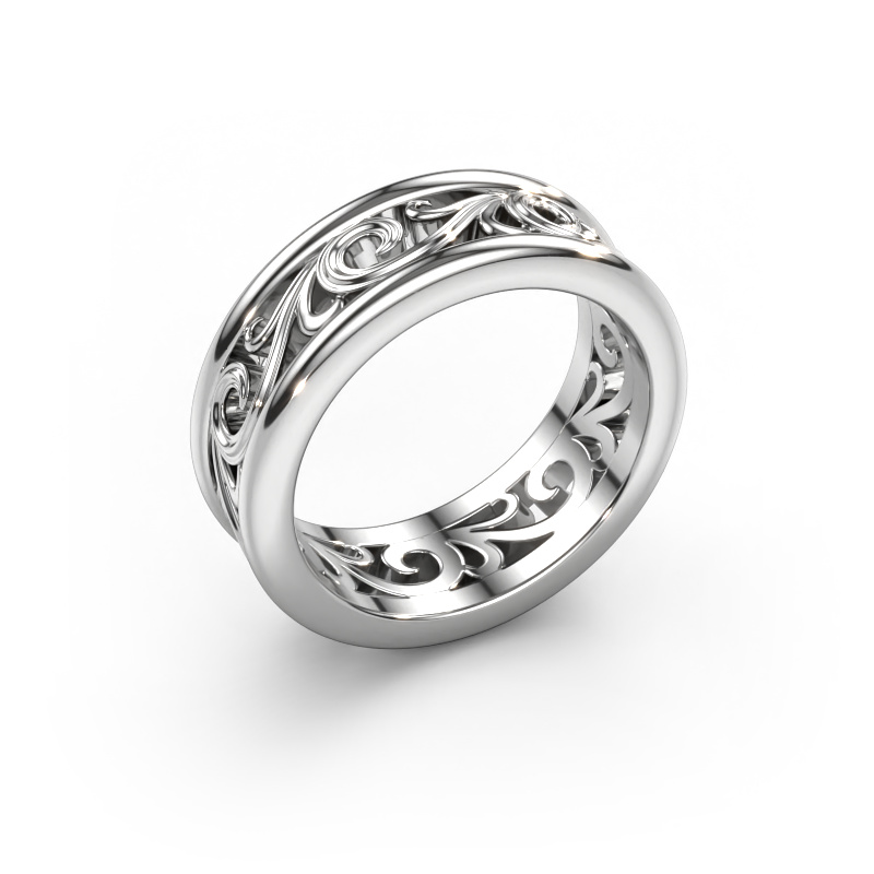 Bild von Ehering Karlijn 585 Weißgold ±7x2.3 mm