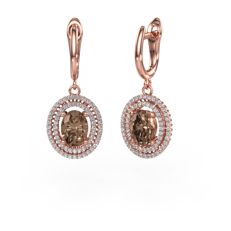 Bild von Ohrhänger Karren 585 Roségold Braun Diamant 2.84 crt