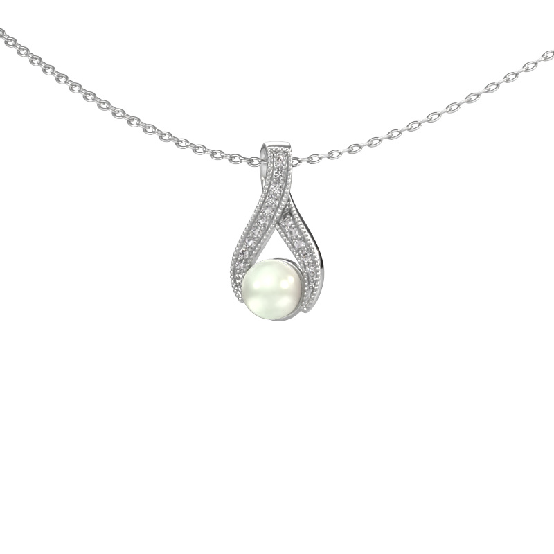 Image of Pendant Kasha 585 white gold White pearl 5 mm