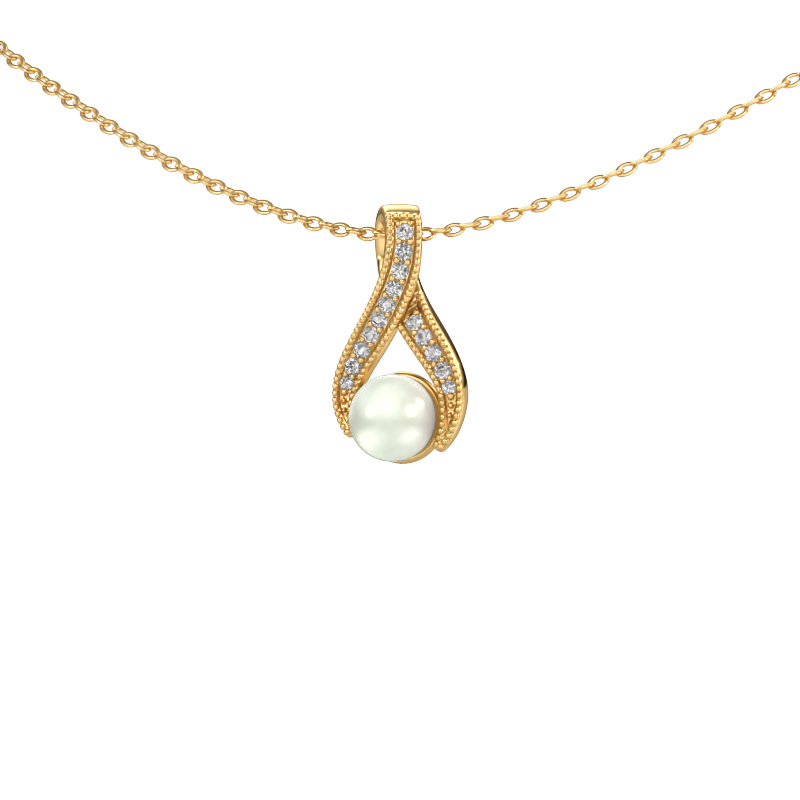 Image of Pendant Kasha 585 gold White pearl 5 mm