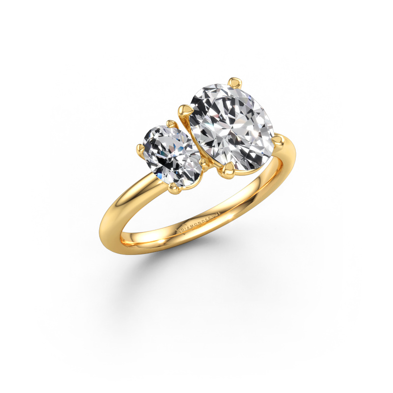Bild av Förlovningsring Toi et Moi OVL-OVL 585 gult guld Labbodlad diamant 2.40 crt