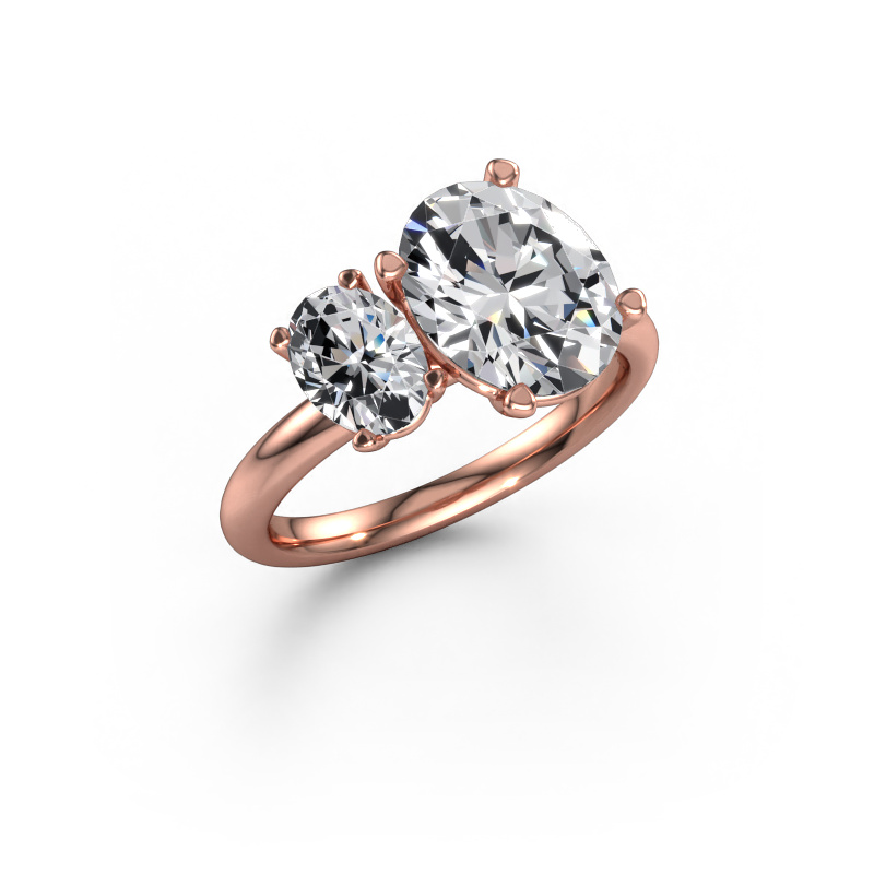 Bild von Verlobungsring Toi et Moi OVL-OVL 585 Roségold Lab-grown Diamant 3.40 crt