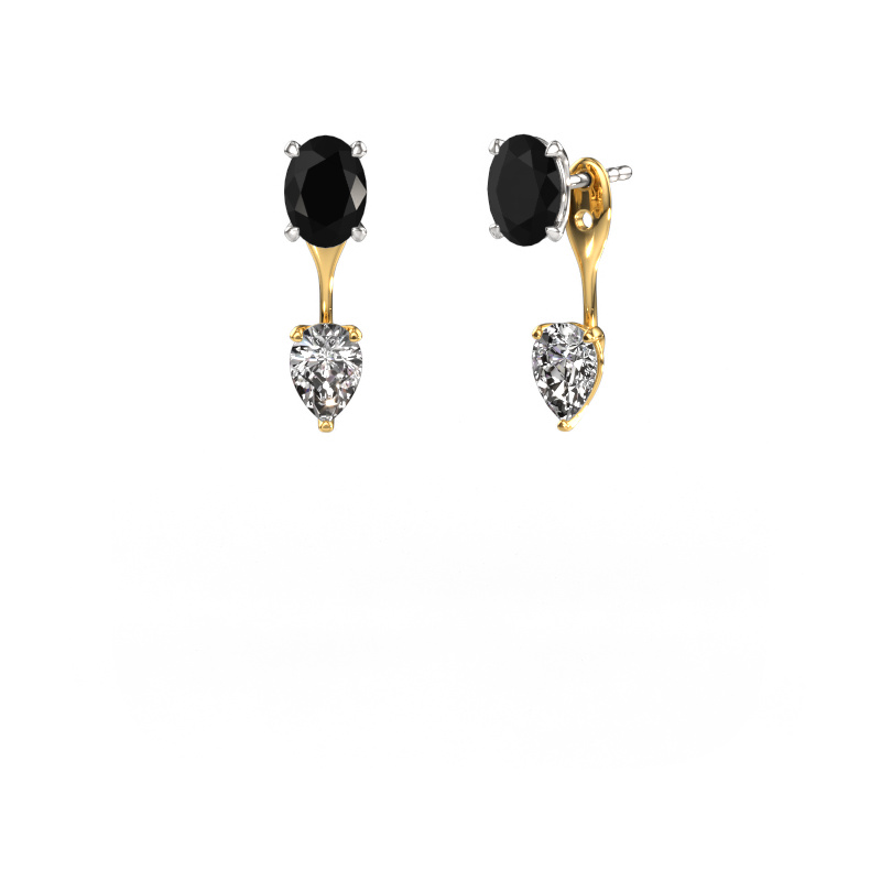 Bild von Ohrhänger Kate OVL-PER 585 Weißgold Schwarz Diamant 3.40 crt