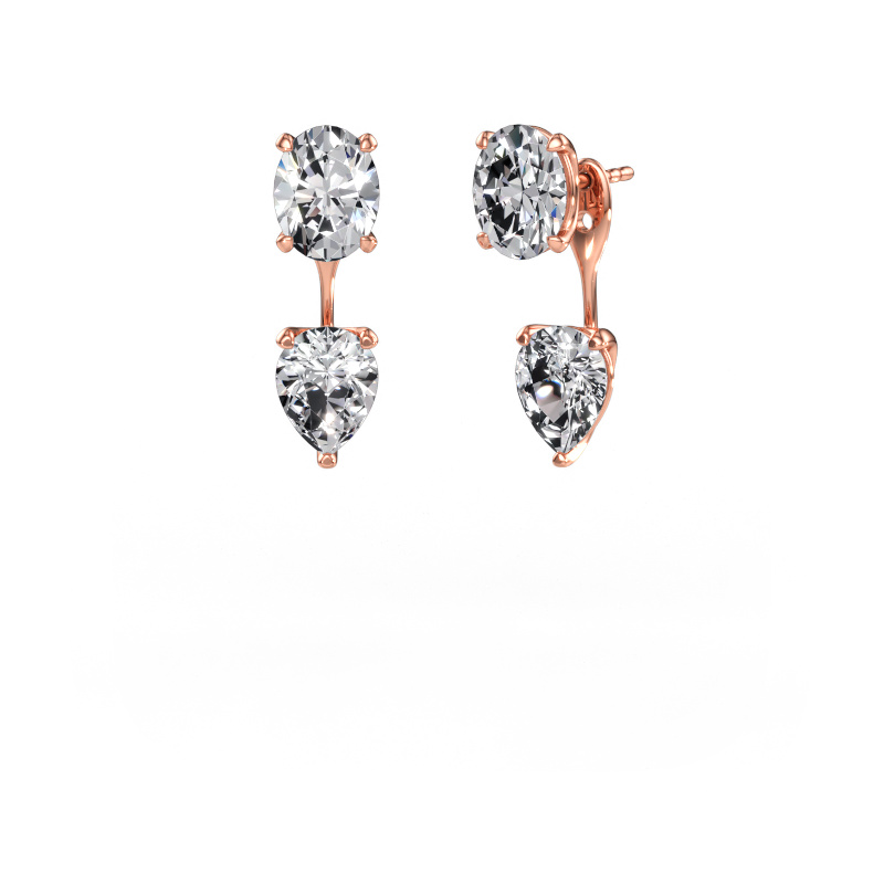 Immagine di Orecchini pendenti Kate OVL-PER 585 oro rosa Diamante 4.20 crt