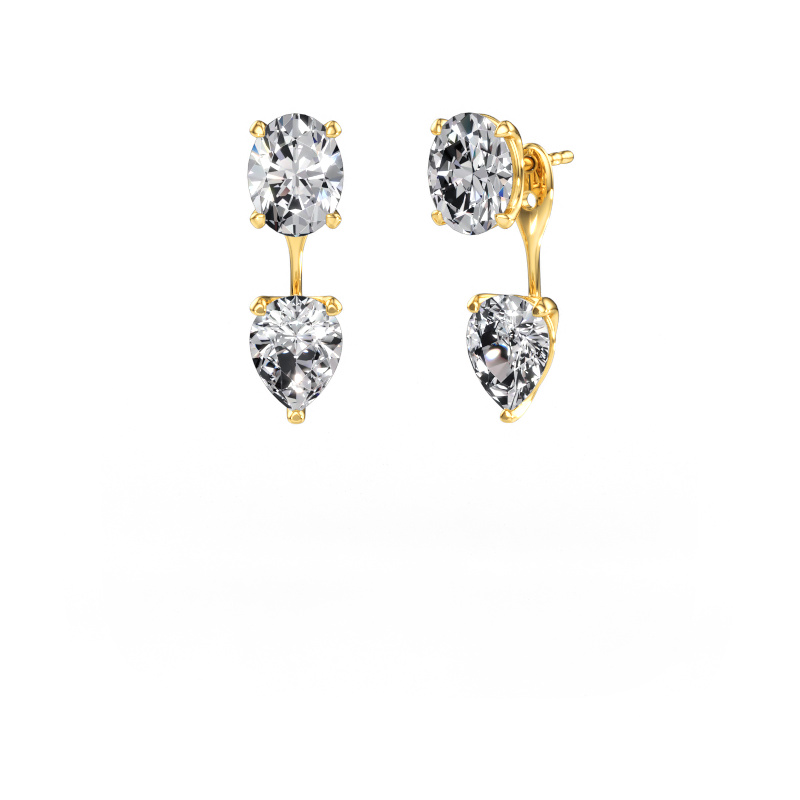 Immagine di Orecchini pendenti Kate OVL-PER 585 oro Diamante 4.20 crt