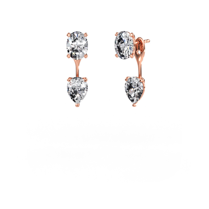 Immagine di Orecchini pendenti Kate OVL-PER 585 oro rosa Diamante lab grown 6.60 crt
