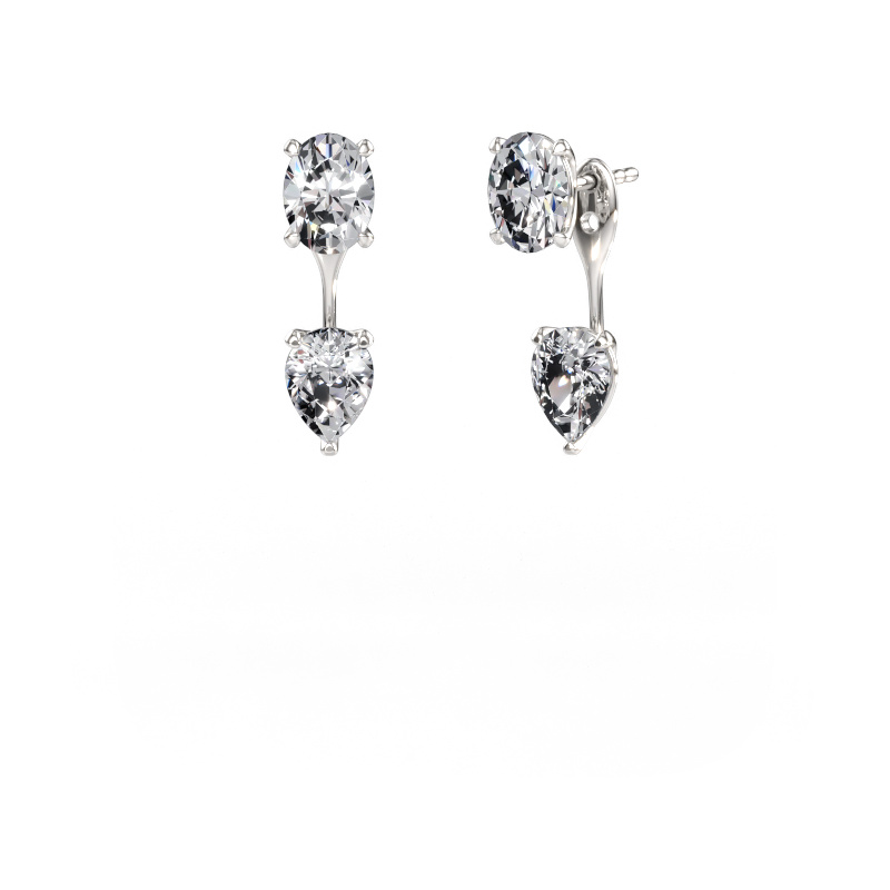 Immagine di Orecchini pendenti Kate OVL-PER 950 platino Diamante 6.60 crt