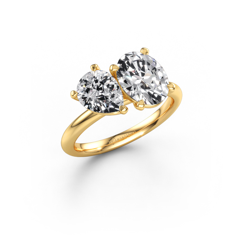 Immagine di Anello di fidanzamento Toi et Moi OVL-PER 585 oro Diamante lab grown 2.80 crt