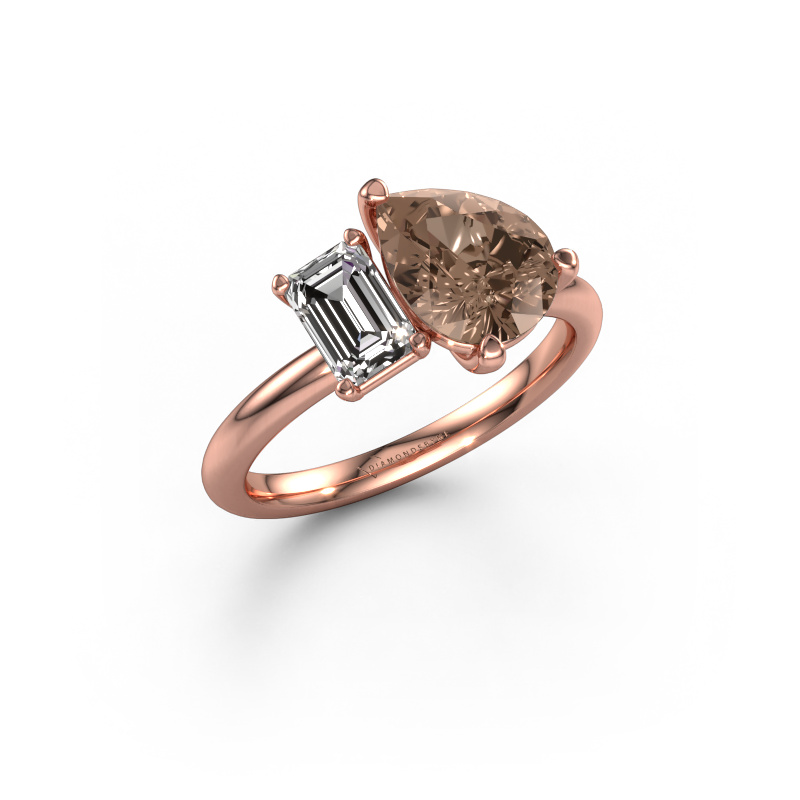 Bild von Verlobungsring Toi et Moi PER-EME 585 Roségold Braun Diamant 2.20 crt