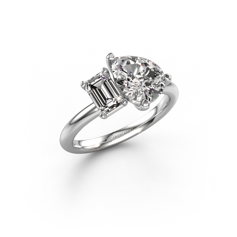 Image of Engagement ring Toi et Moi PER-EME 585 white gold Diamond 2.20 crt