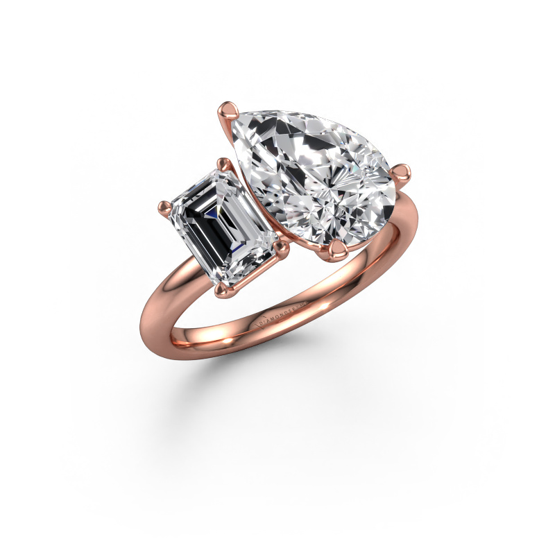 Bild von Verlobungsring Toi et Moi PER-EME 585 Roségold Lab-grown Diamant 4.15 crt