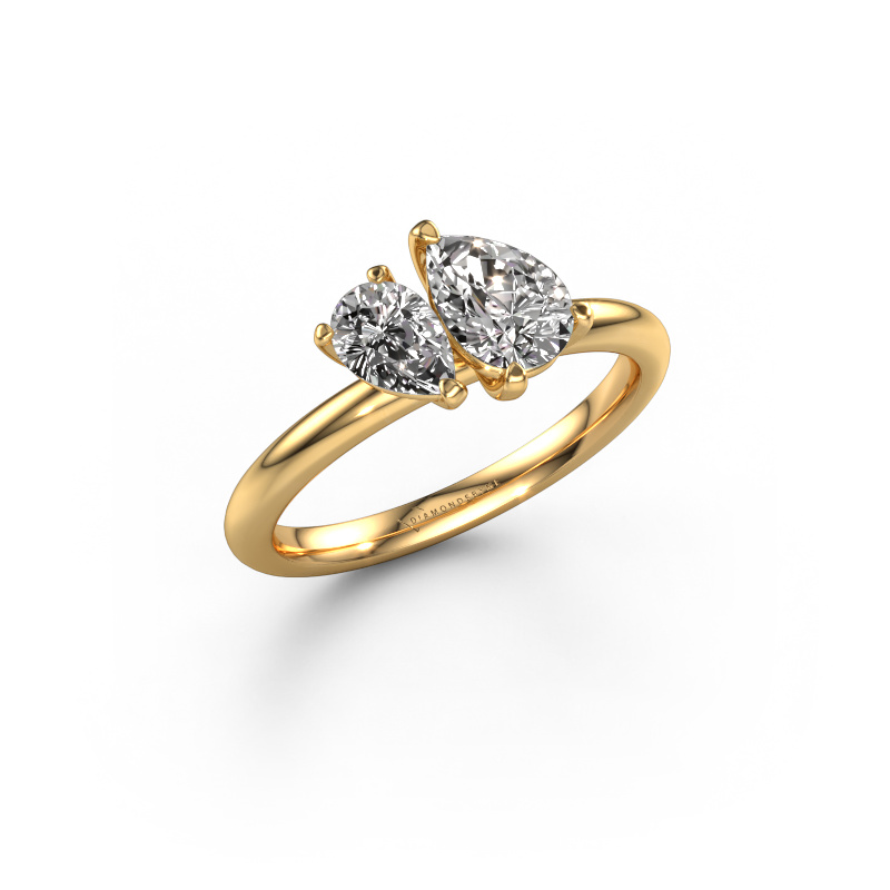 Image de Bague de fiançailles Toi et Moi PER-PER 585 or jaune Diamant 1.10 crt