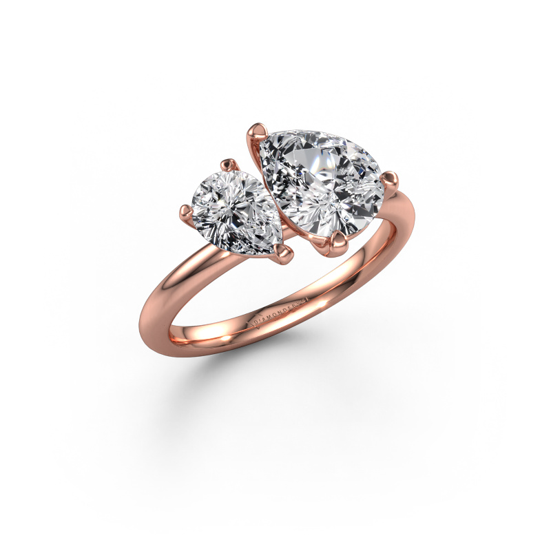 Image of Engagement ring Toi et Moi PER-PER 585 rose gold Diamond 2.15 crt