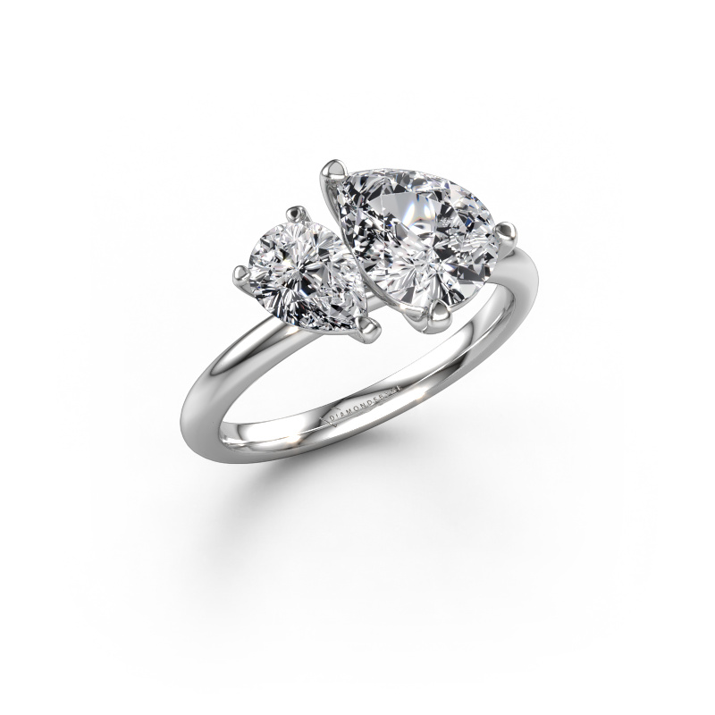Image of Engagement ring Toi et Moi PER-PER 950 platinum Diamond 2.15 crt