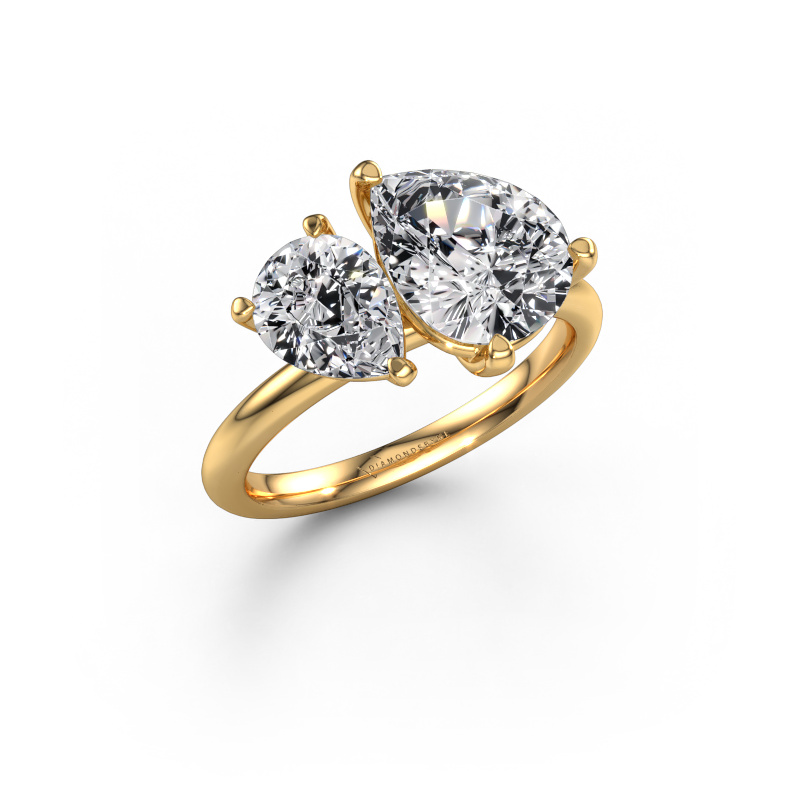 Image of Engagement ring Toi et Moi PER-PER 585 gold Lab grown diamond 3.10 crt