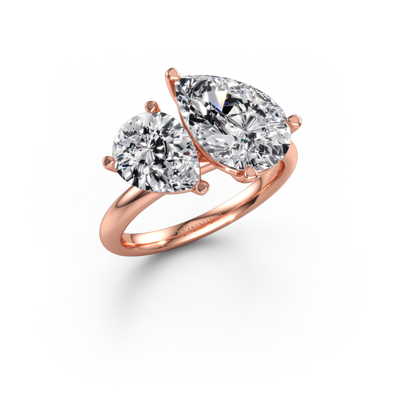 Immagine di Anello di fidanzamento Toi et Moi PER-PER 585 oro rosa Diamante 4.50 crt