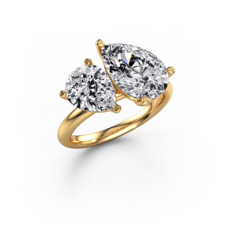 Image of Engagement ring Toi et Moi PER-PER 585 gold Lab grown diamond 4.50 crt