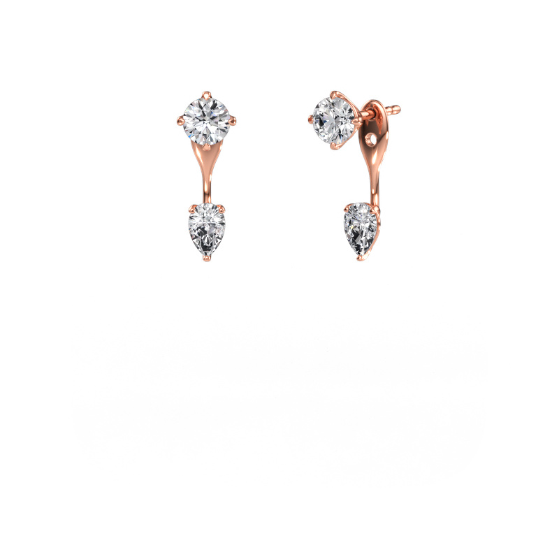Immagine di Orecchini pendenti Kate RND-PER 585 oro rosa Zirconia cubica 5 mm