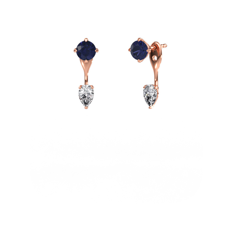 Bild av Hängande örhängen Kate RND-PER 585 roséguld Safir 5 mm