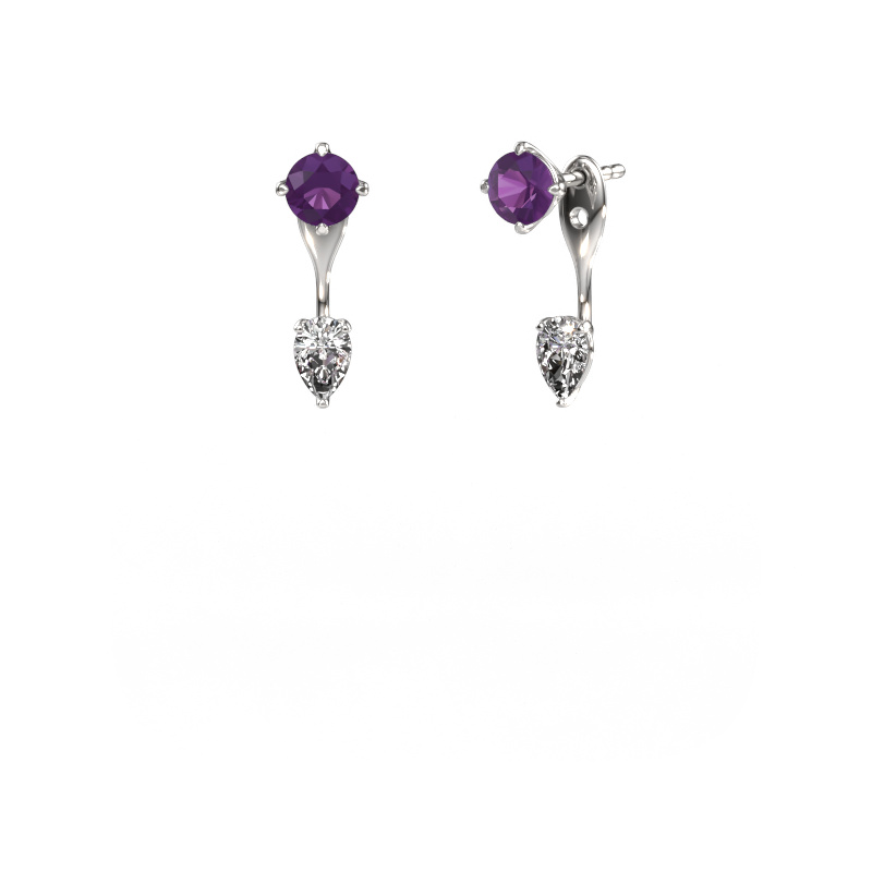 Bild von Ohrhänger Kate RND-PER 950 Platin Amethyst 5 mm