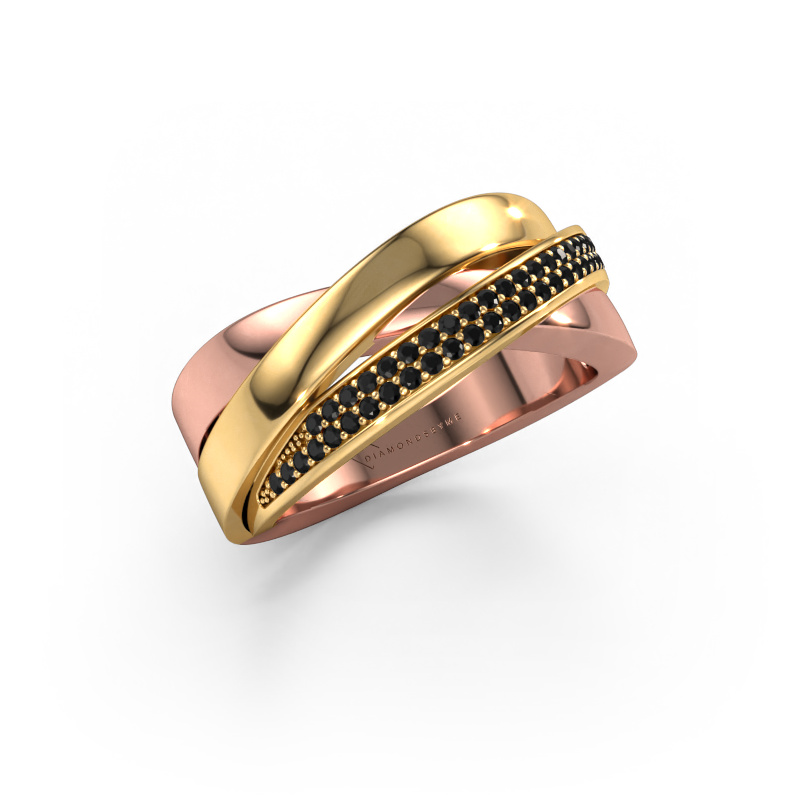 Image of Ring Katherina 585 rose gold Black diamond 0.306 crt